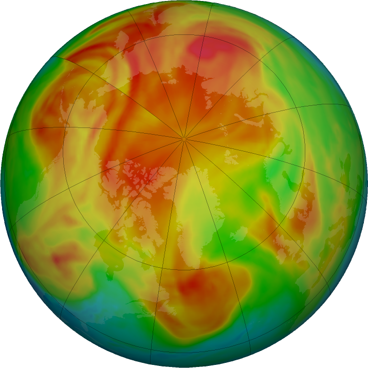 Arctic ozone map for 12 April 2019